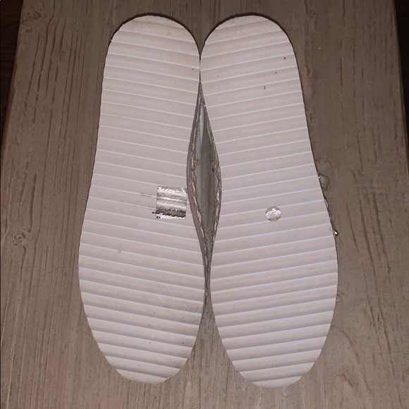 Joie White Leather and Suede Platform Sneakers